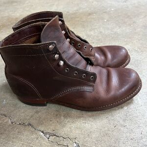 MENS WOLVERINE 1000 MILE BROWN LEATHER BOOTS SIZE 9